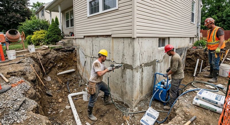 Cracked Foundation Repair in Norfolk County, MA