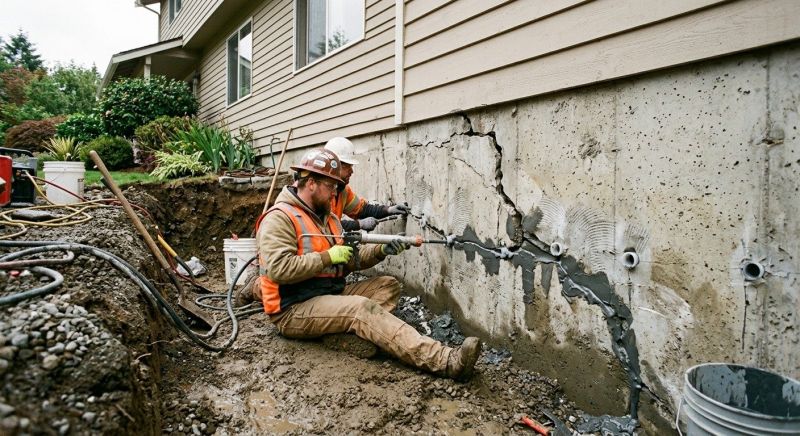Cracked Foundation Repair in Norfolk County, MA