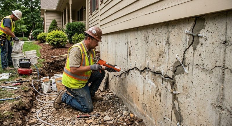 Cracked Foundation Repair in Norfolk County, MA