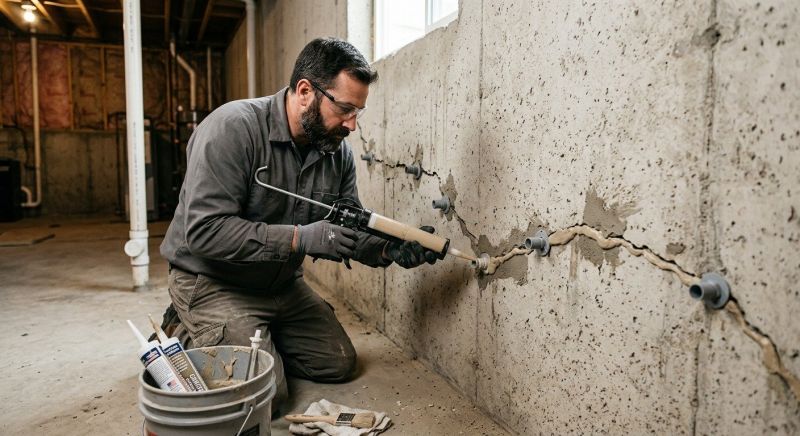Cracked Foundation Repair in Norwood, MA