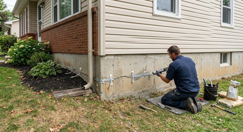 Cracked Foundation Repair in Somerville, MA