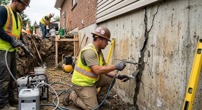 Cracked Foundation Repair in Walpole, MA