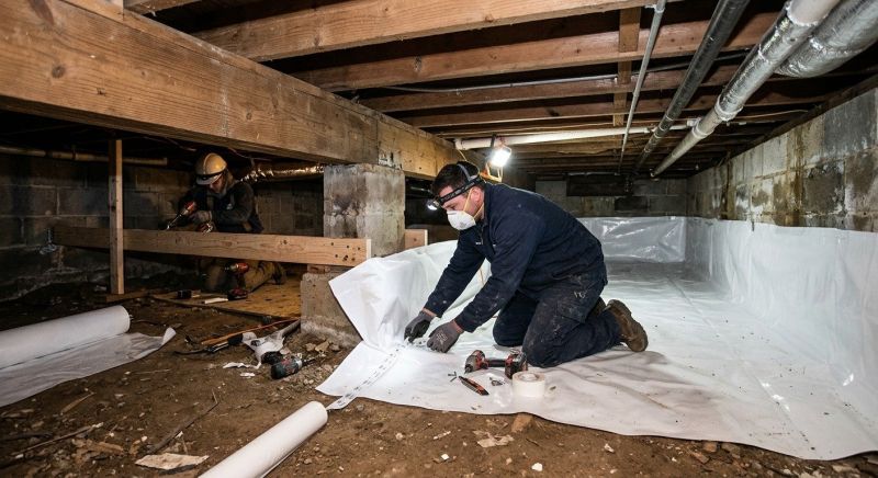 Crawl Space Leveling in Quincy, MA