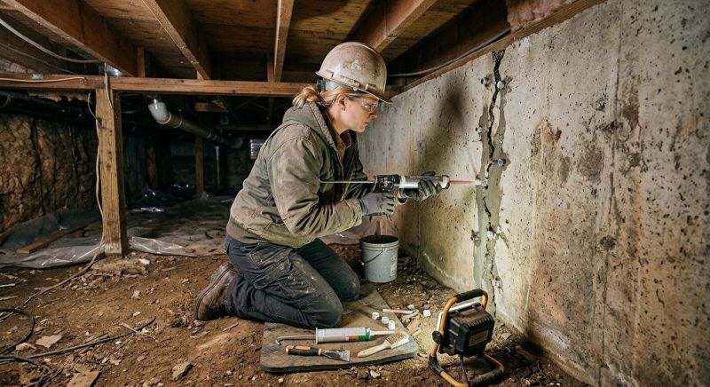 Crawlspace Foundation Repair in South Weymouth, MA
