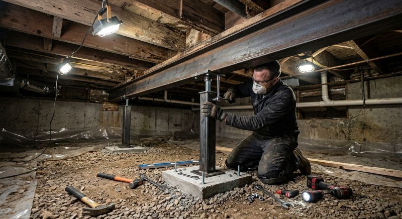 Crawlspace Structural Repair in Quincy, MA
