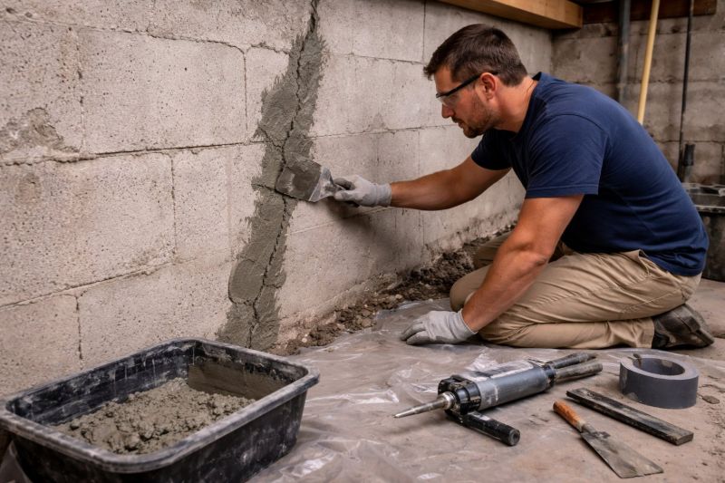 Foundation Crack Repair in North Attleboro, MA