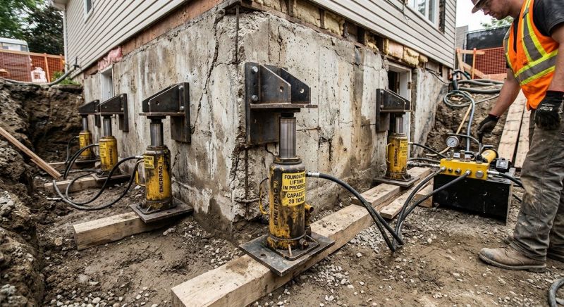 Foundation Jacking in Sherborn, MA