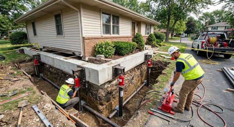 Foundation Jacking in Wrentham, MA