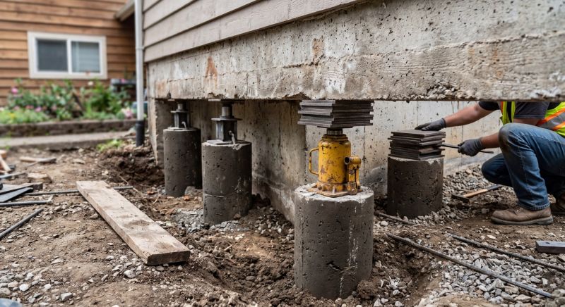 Foundation Pier Leveling in Quincy, MA