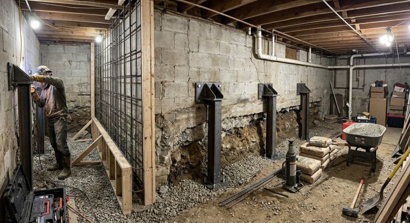 Foundation Stabilizing in Sharon, MA