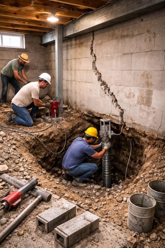 Foundation Structural Repair in Foxboro, MA