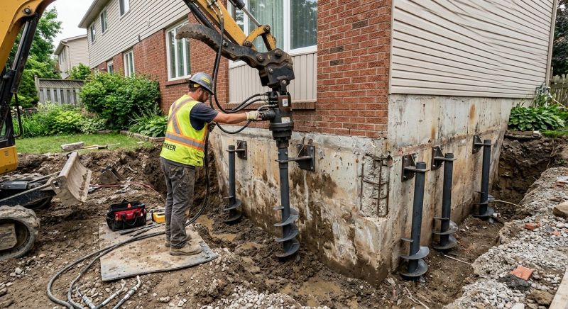 Helical Pile Installation in Quincy, MA