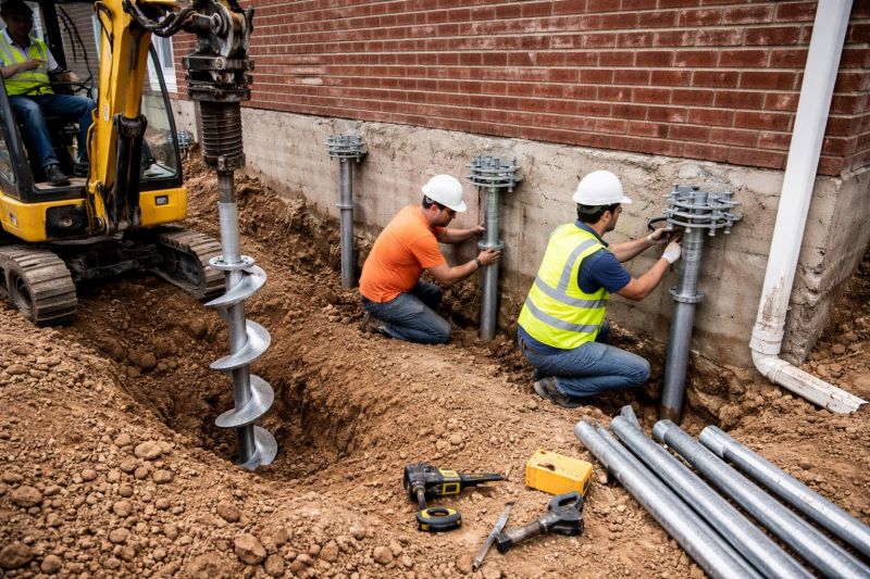 Helical Pile Installation in Quincy, MA