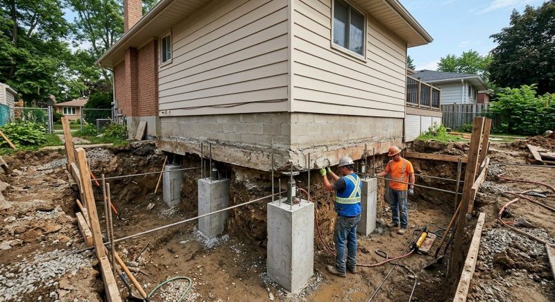 House Underpinning in Quincy, MA