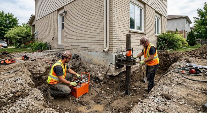 Sinking Foundation Lifting in Quincy, MA