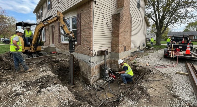Sinking Foundation Repair in Hingham, MA
