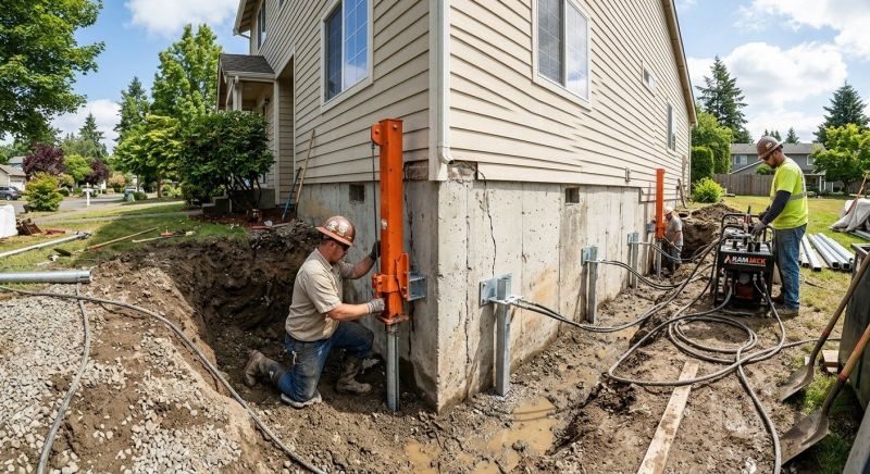 Sinking Foundation Repair in Somerville, MA