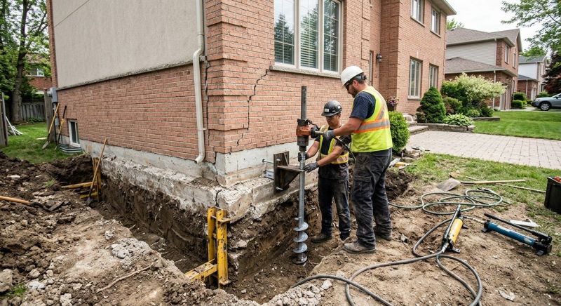 Sinking Foundation Repair in South Weymouth, MA