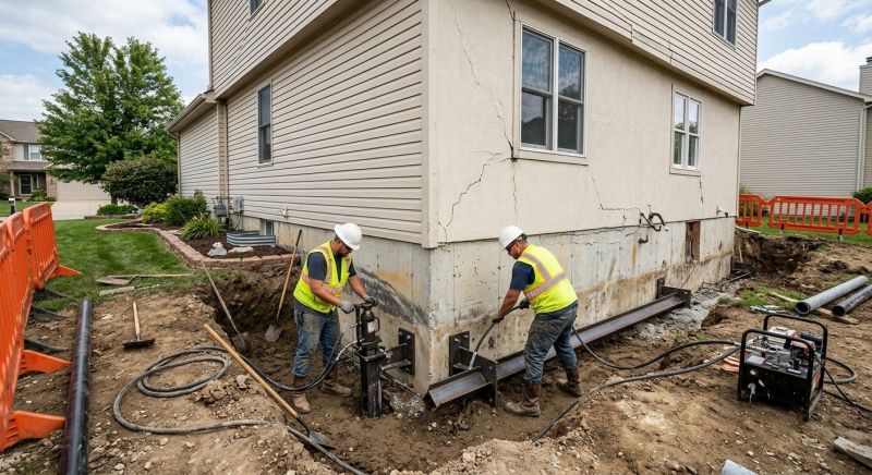 Sinking Foundation Repair in South Weymouth, MA